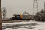 NS SD40-2 Locomotive in the yard